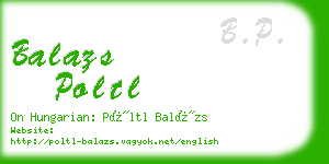 balazs poltl business card